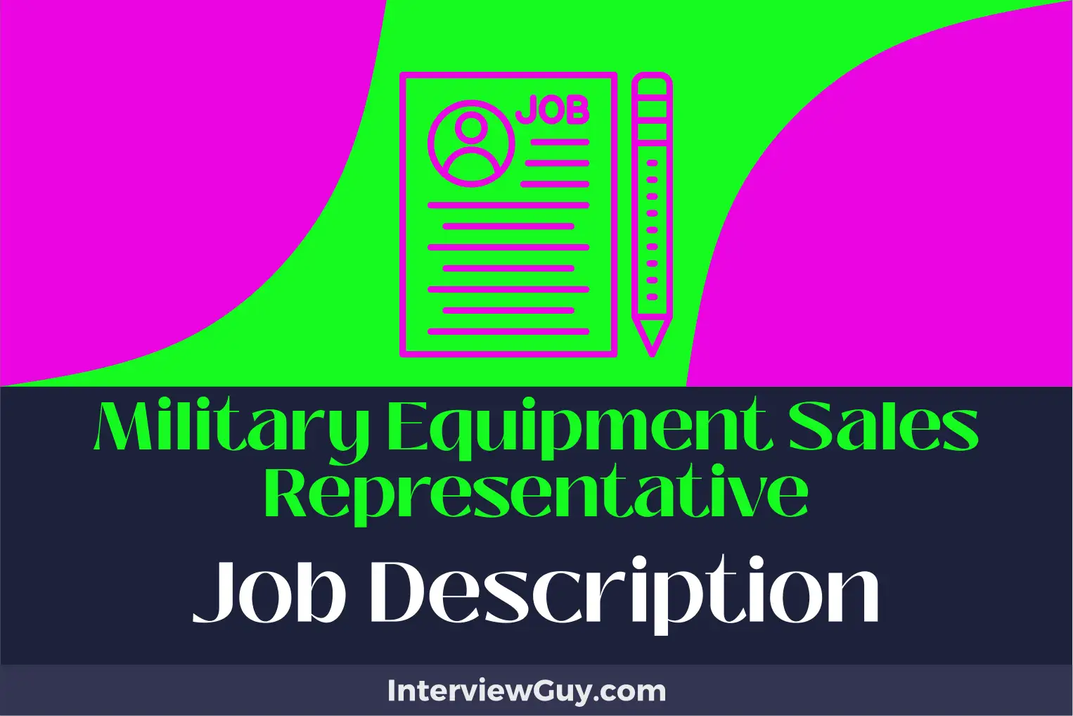 military equipment sales representative job description