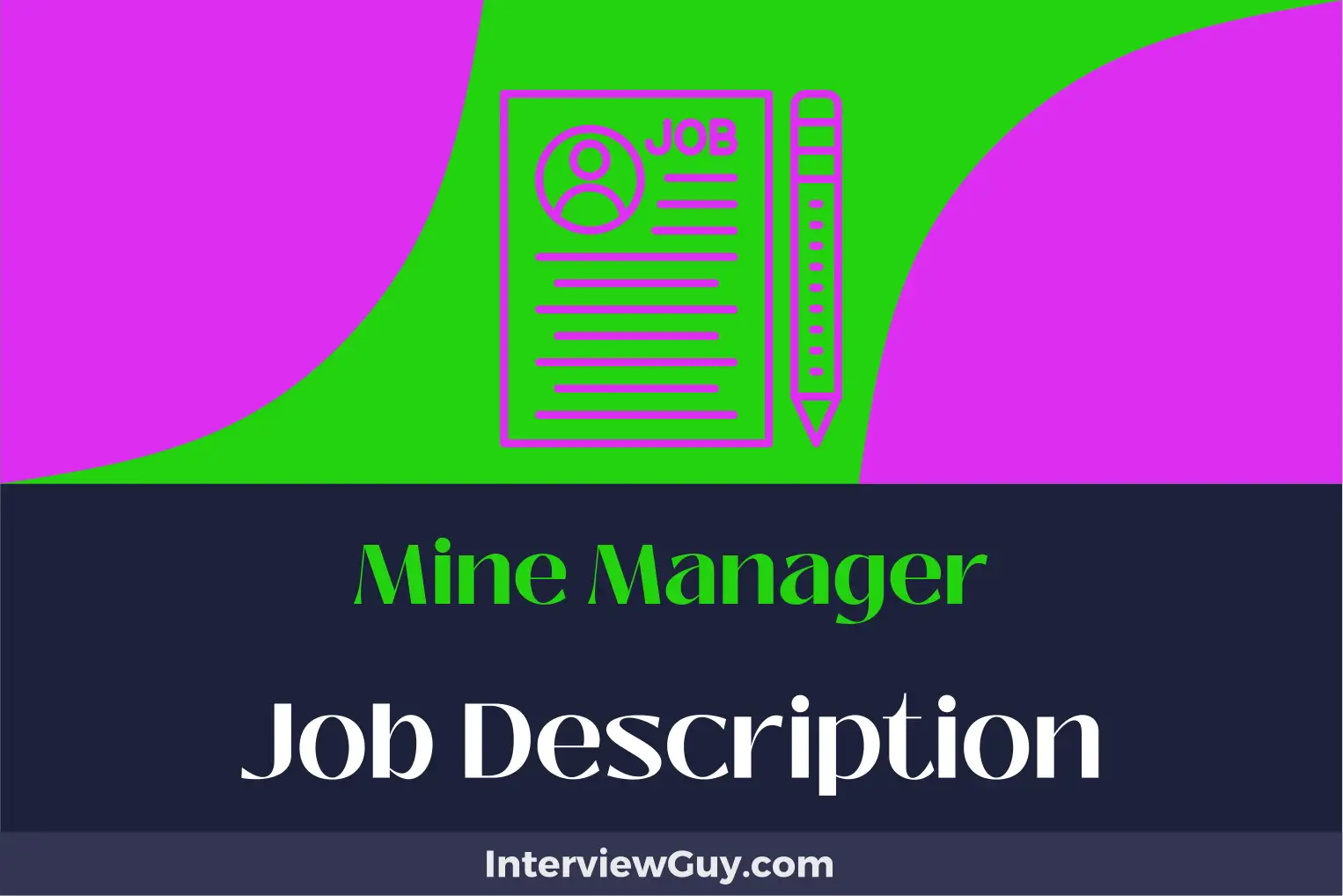mine manager job description