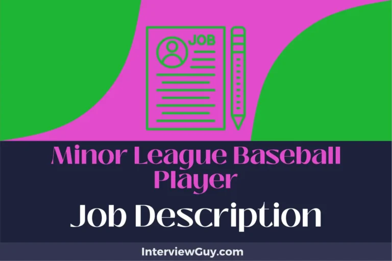 minor league baseball player job description
