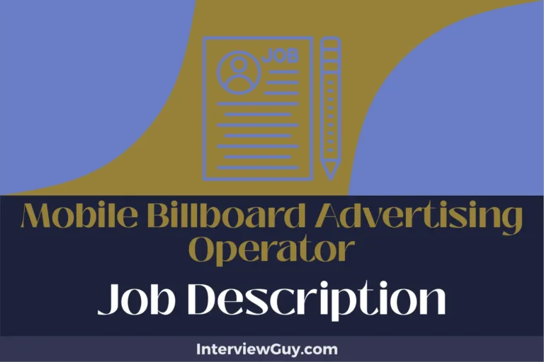 mobile billboard advertising operator job description