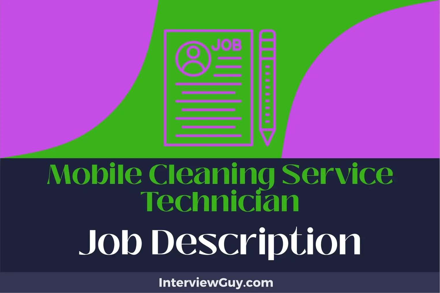 mobile cleaning service technician job description