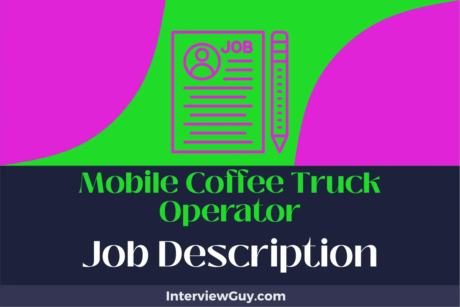 mobile coffee truck operator job description