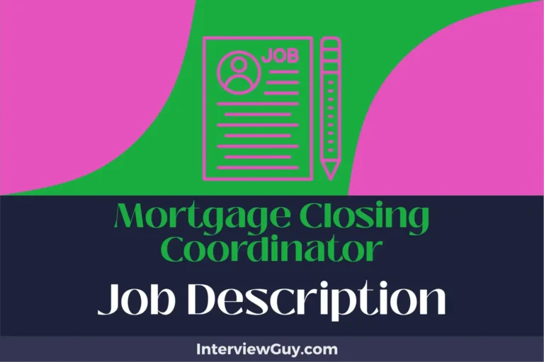 mortgage closing coordinator job description