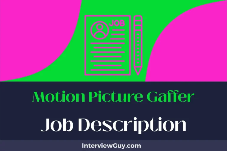 motion picture gaffer job description