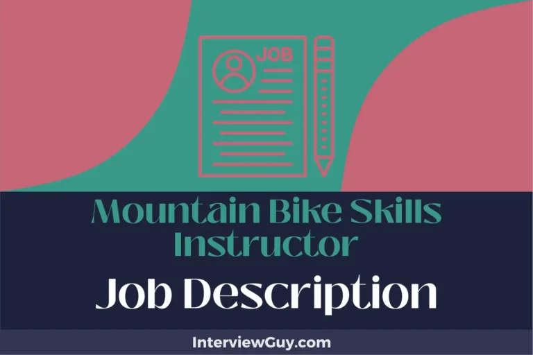 mountain bike skills instructor job description