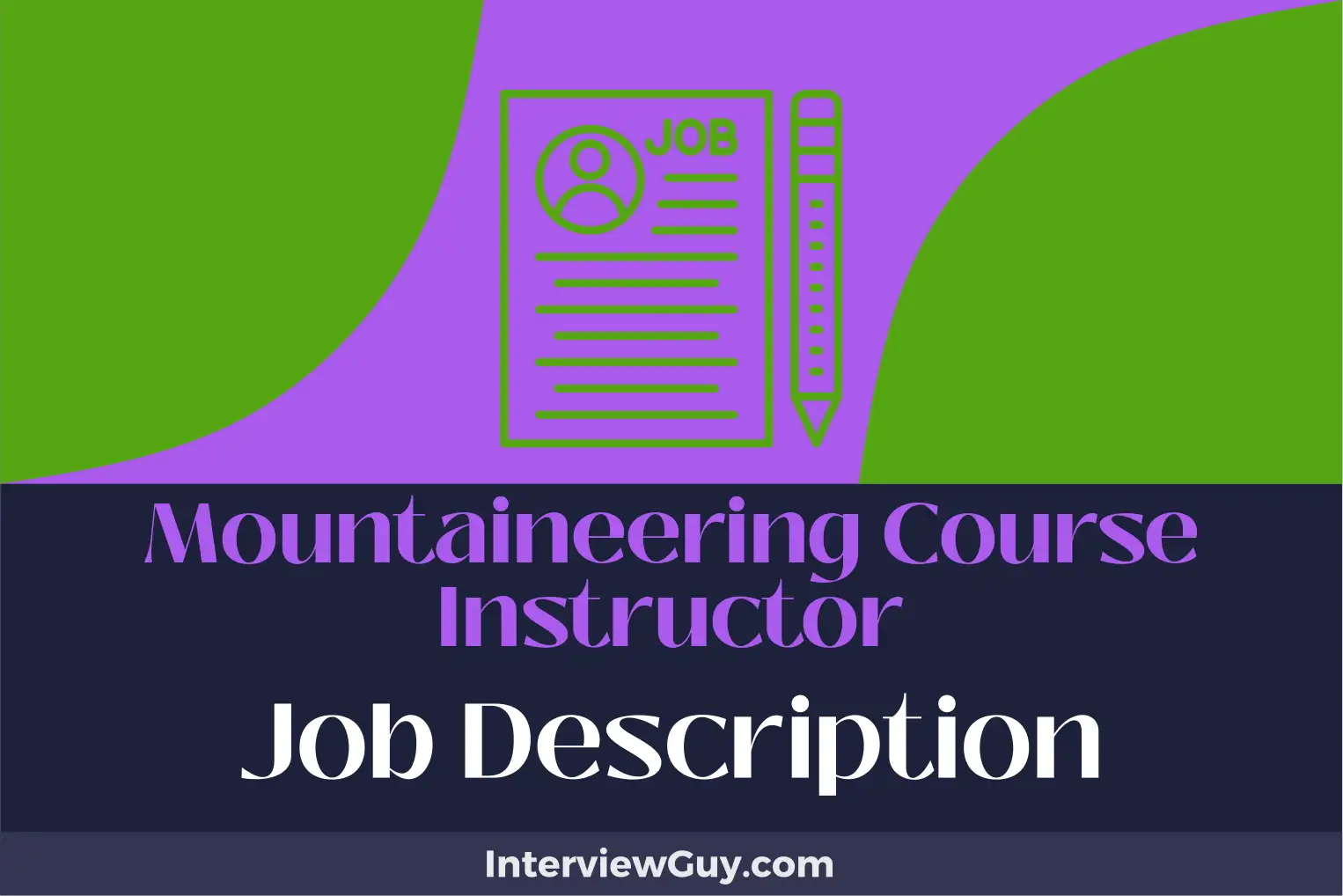 mountaineering course instructor job description
