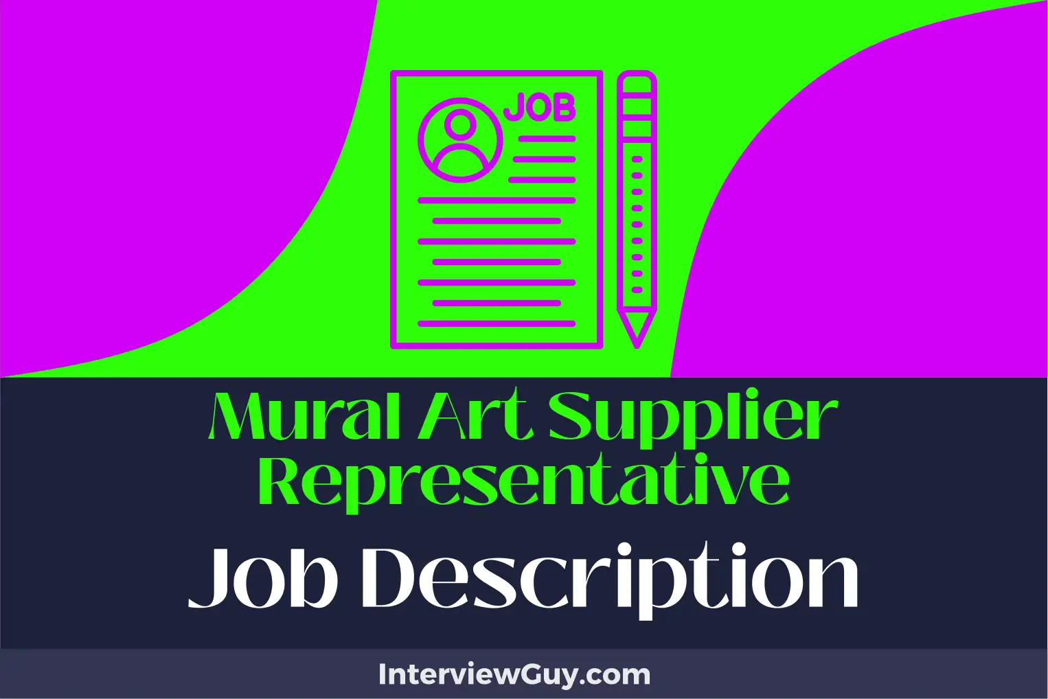 mural art supplier representative job description