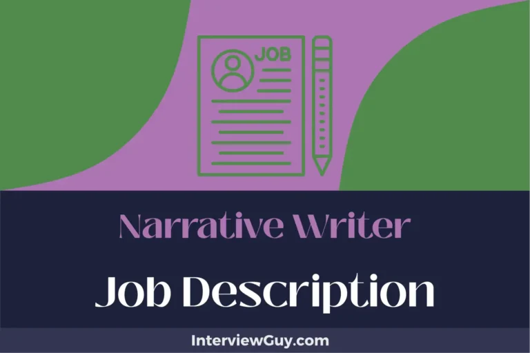 narrative writer job description