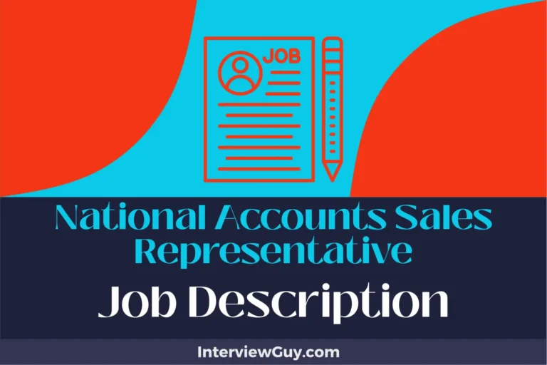 national accounts sales representative job description
