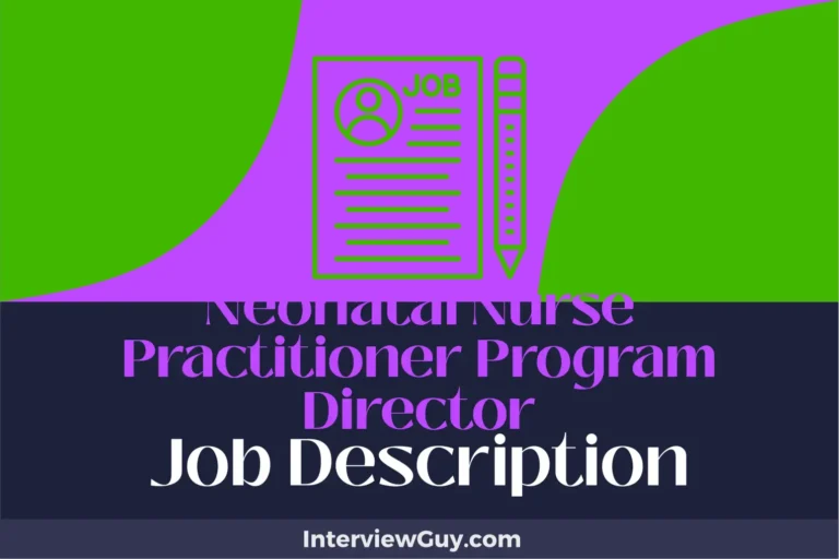 neonatal nurse practitioner program director job description