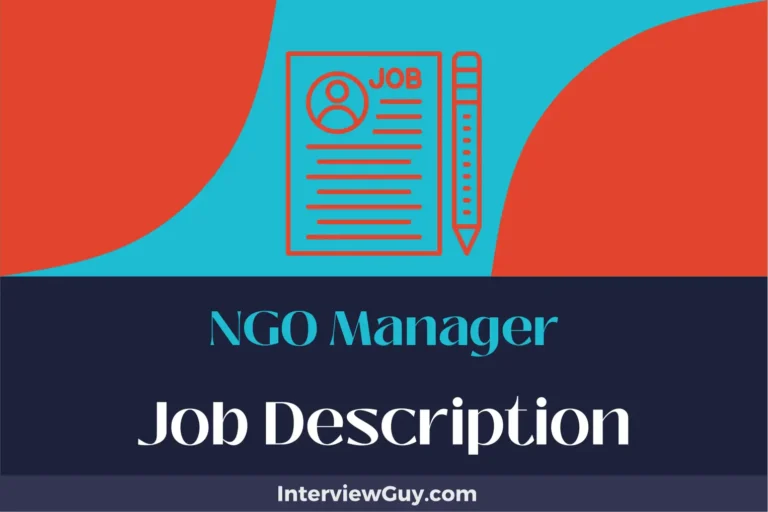 ngo manager job description