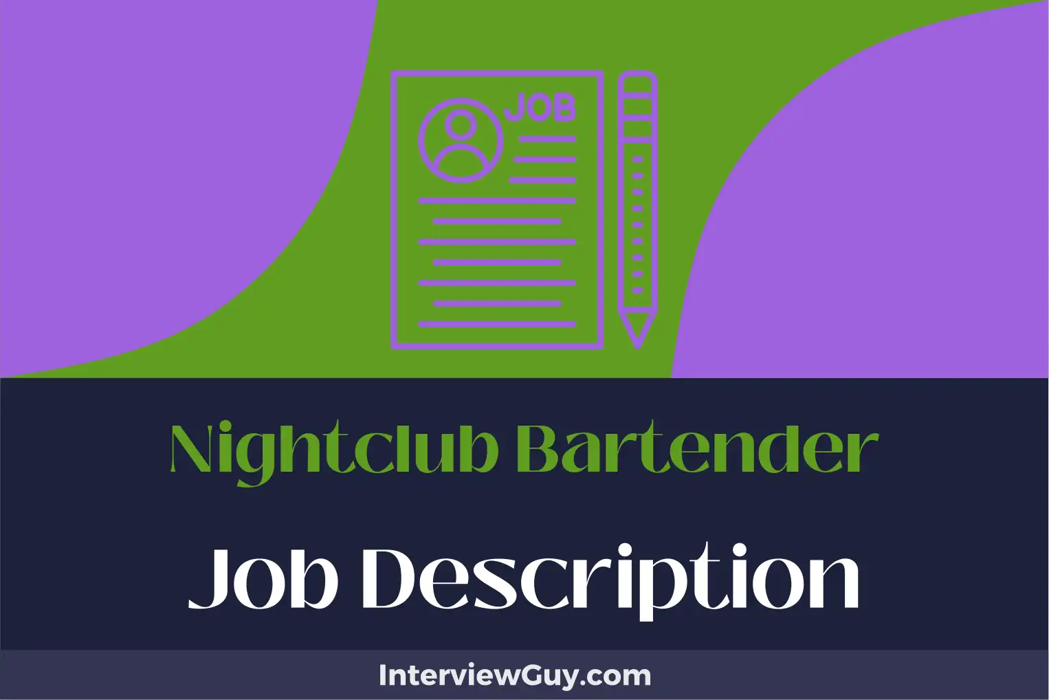 nightclub bartender job description