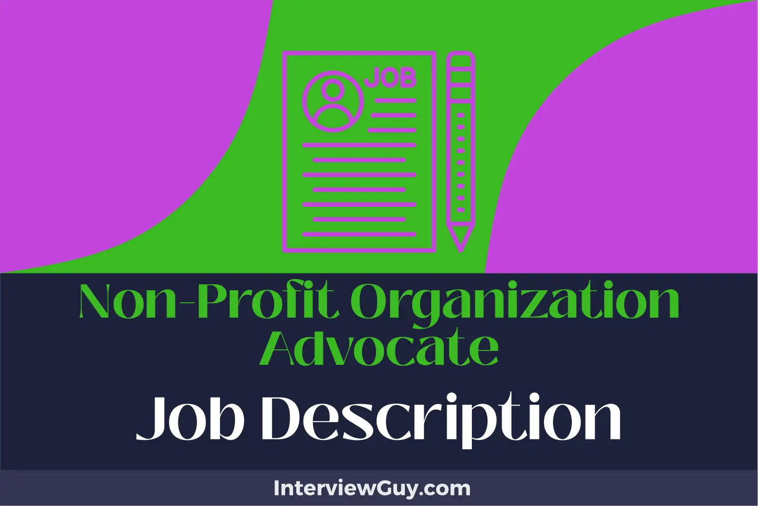 non-profit organization advocate job description