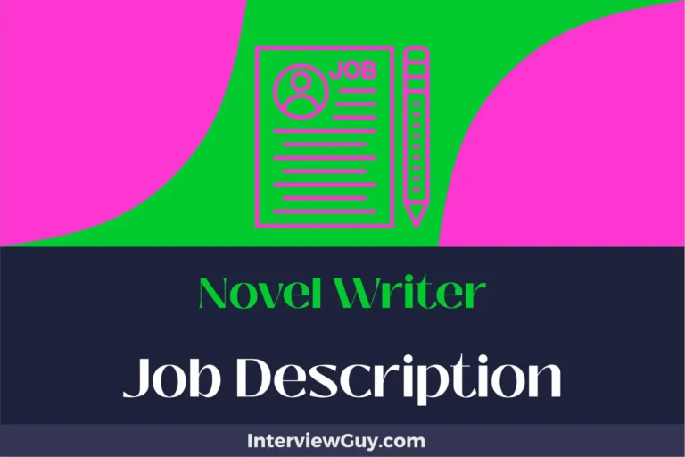novel writer job description