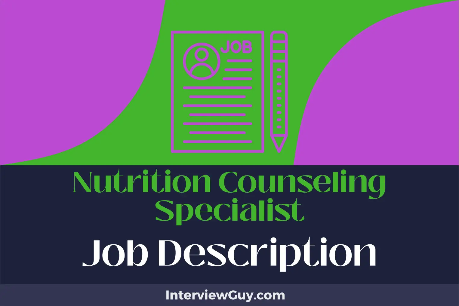 nutrition counseling specialist job description