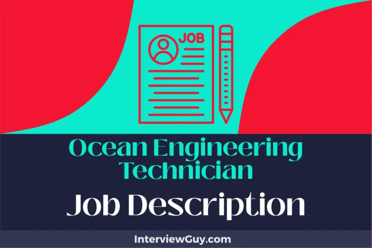ocean engineering technician job description