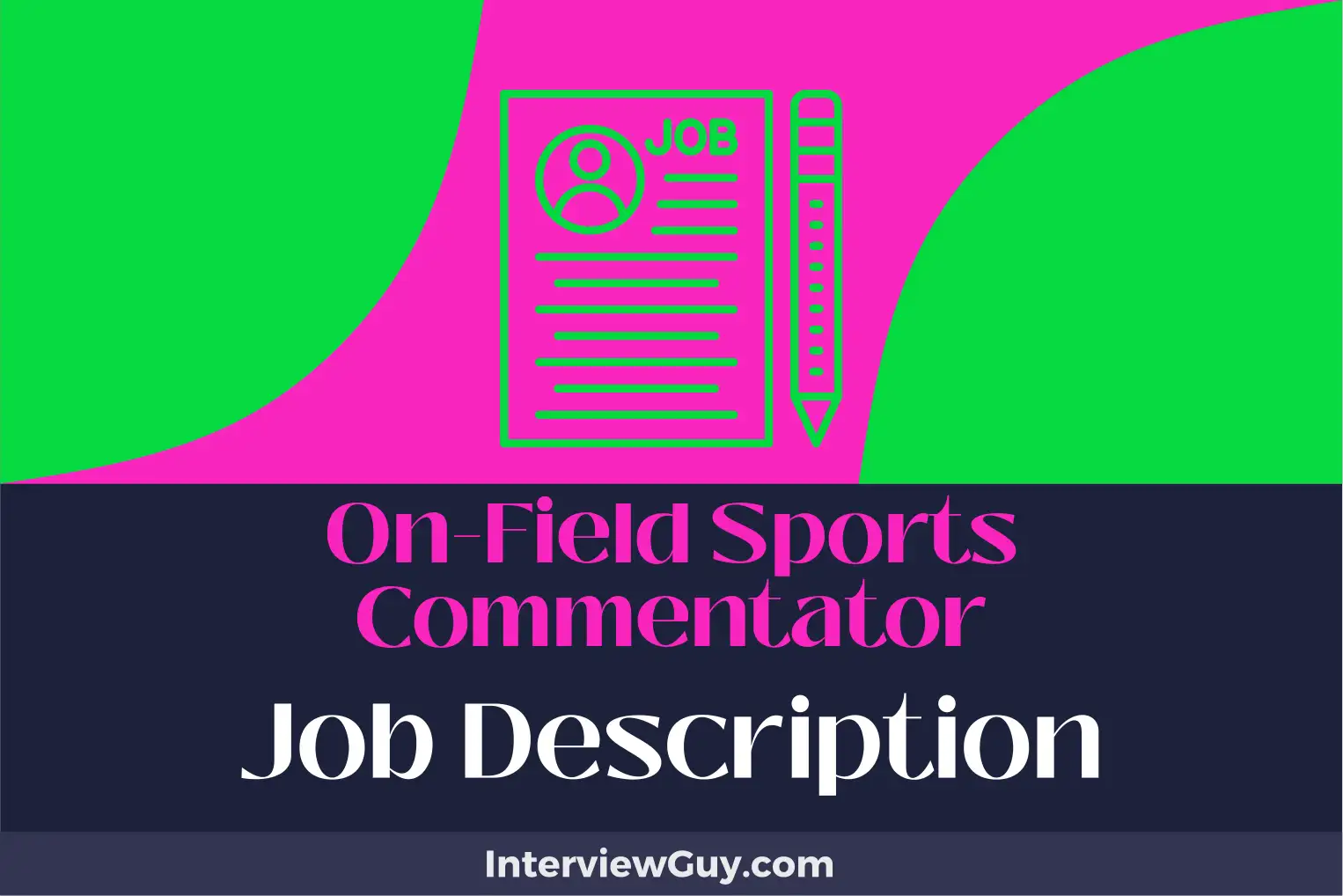 on-field sports commentator job description