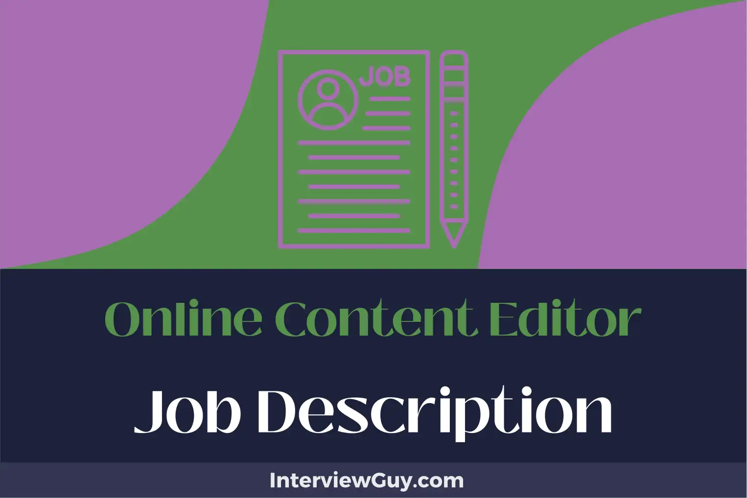 online content editor job description