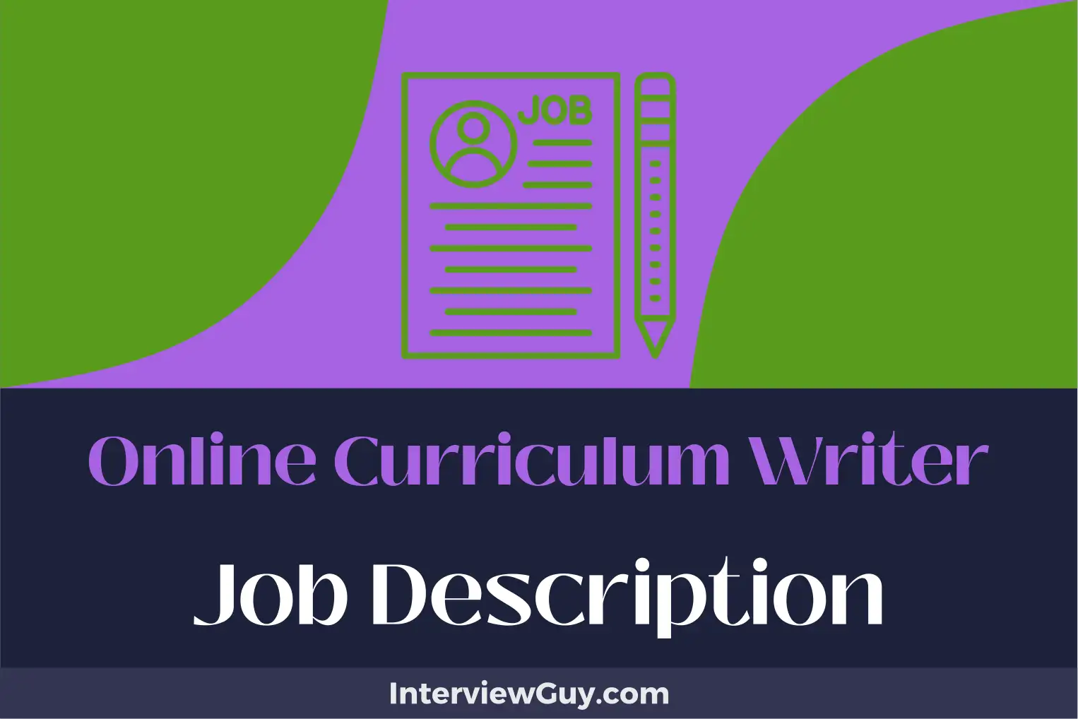 online curriculum writer job description