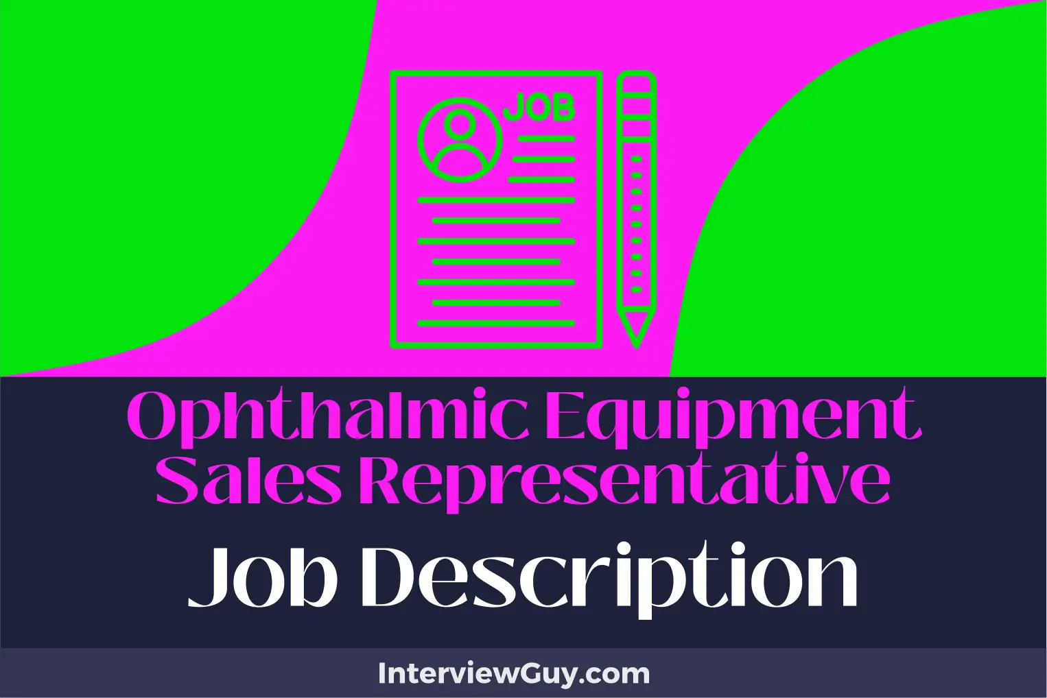 ophthalmic equipment sales representative job description