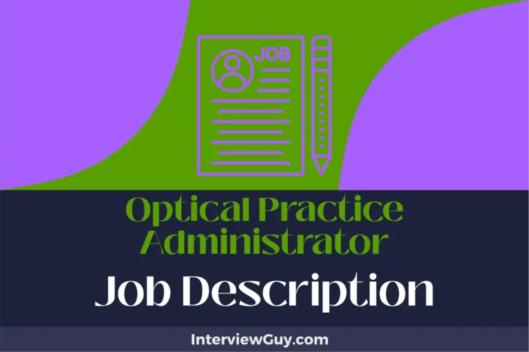 optical practice administrator job description