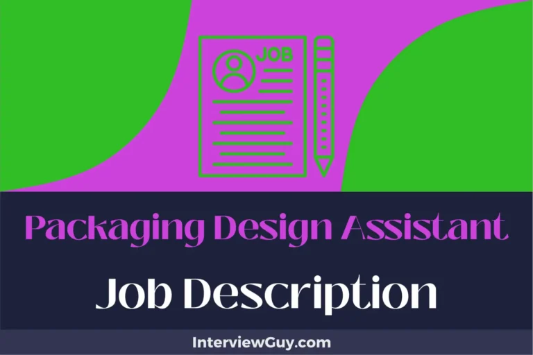 packaging design assistant job description