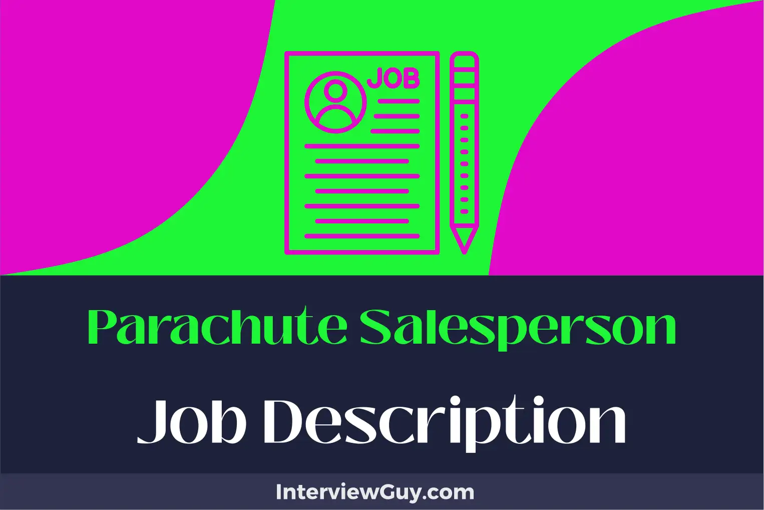 parachute salesperson job description