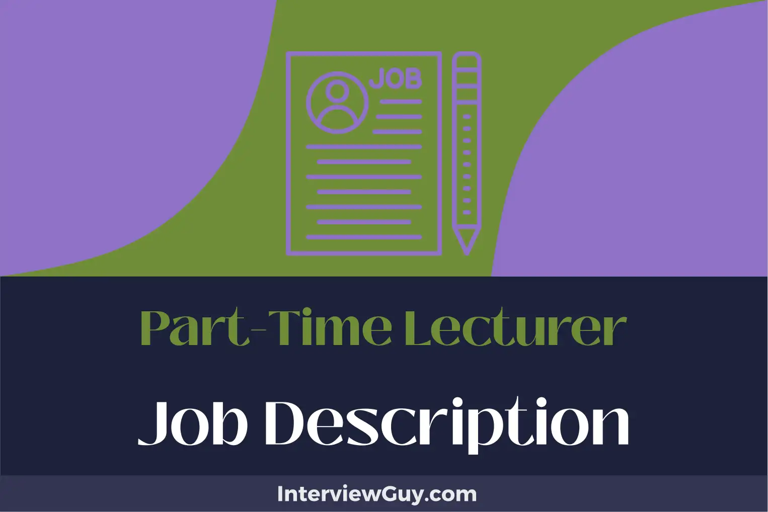 part-time lecturer job description