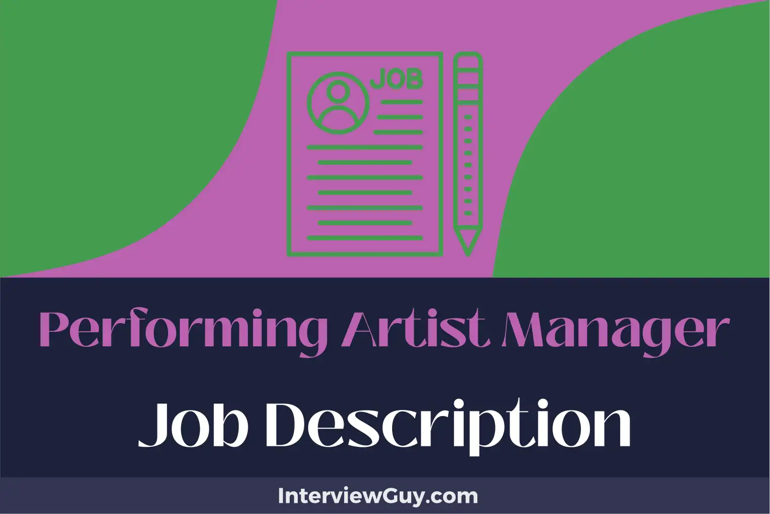 performing artist manager job description
