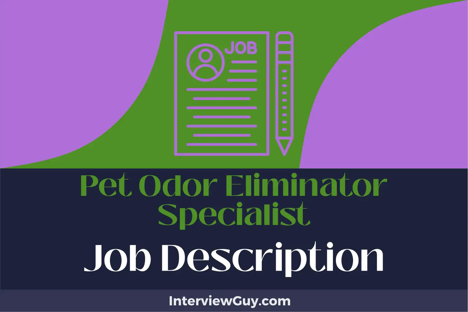 pet odor eliminator specialist job description