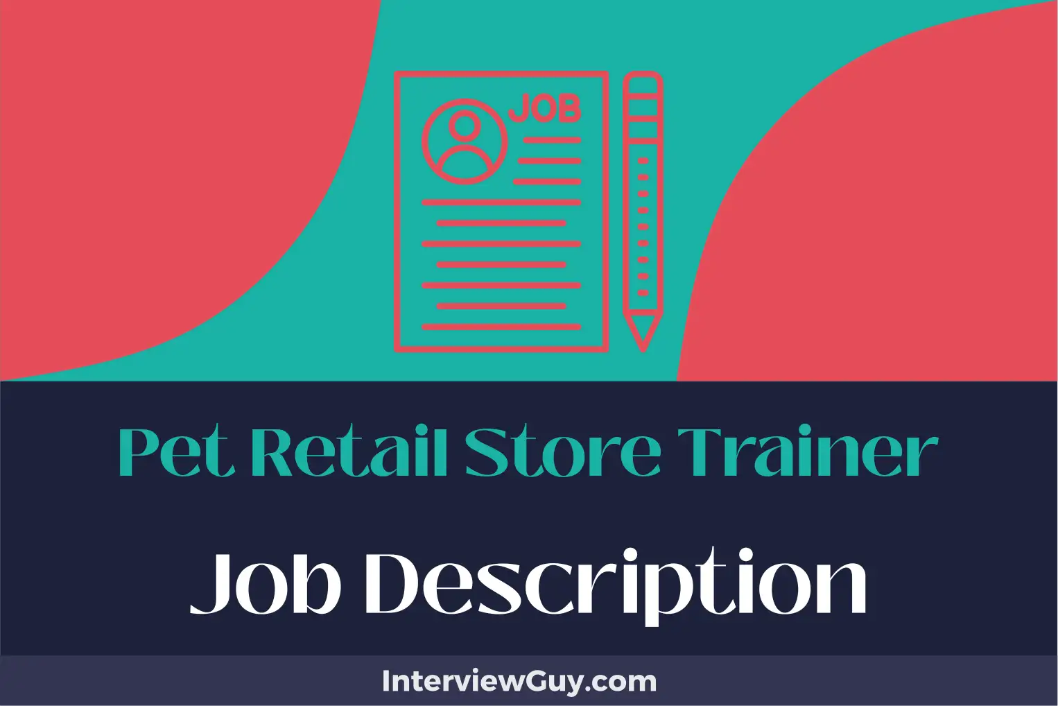 pet retail store trainer job description