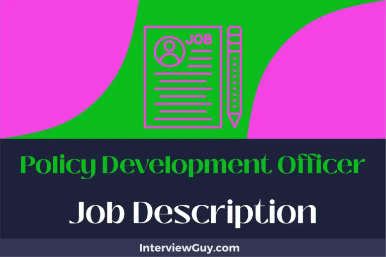 policy development officer job description