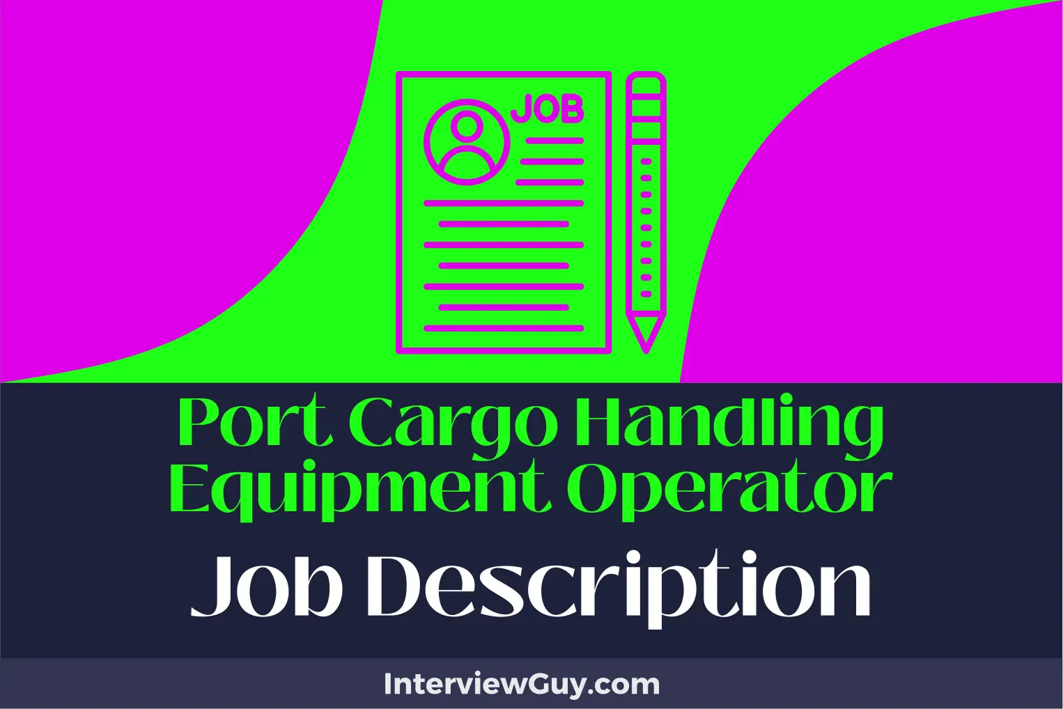 port cargo handling equipment operator job description