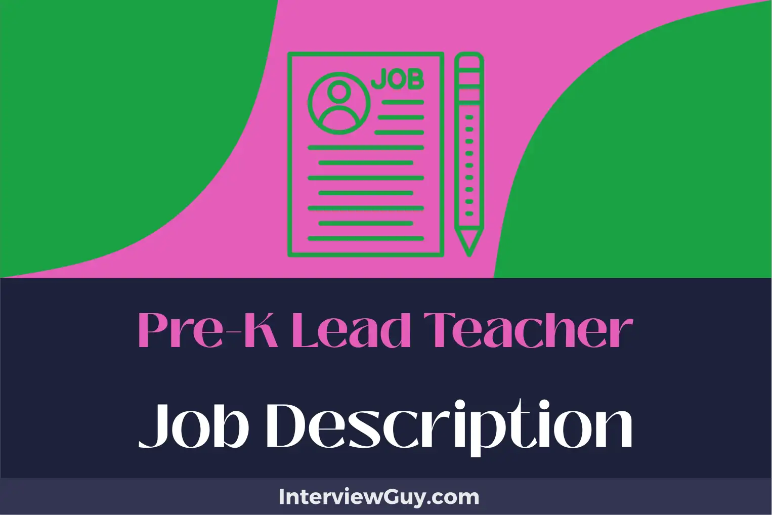 pre-k lead teacher job description