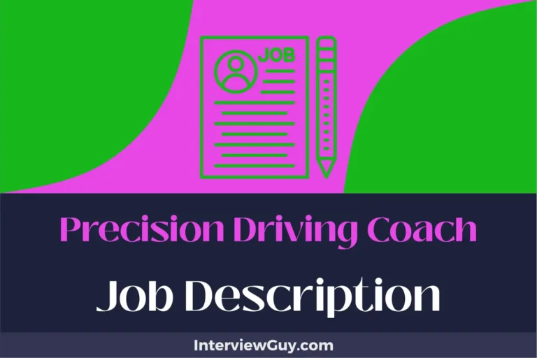 precision driving coach job description