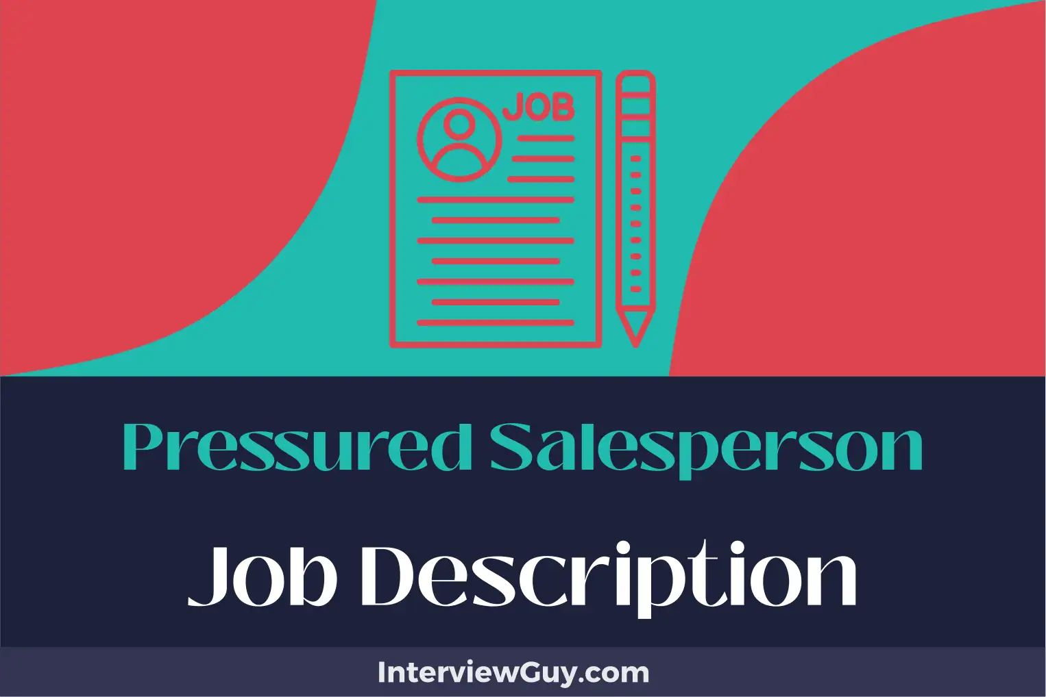 pressured salesperson job description