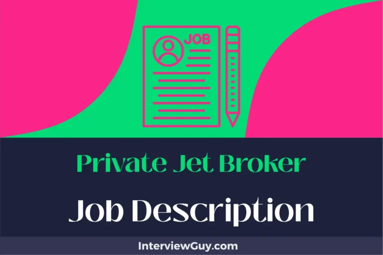 private jet broker job description