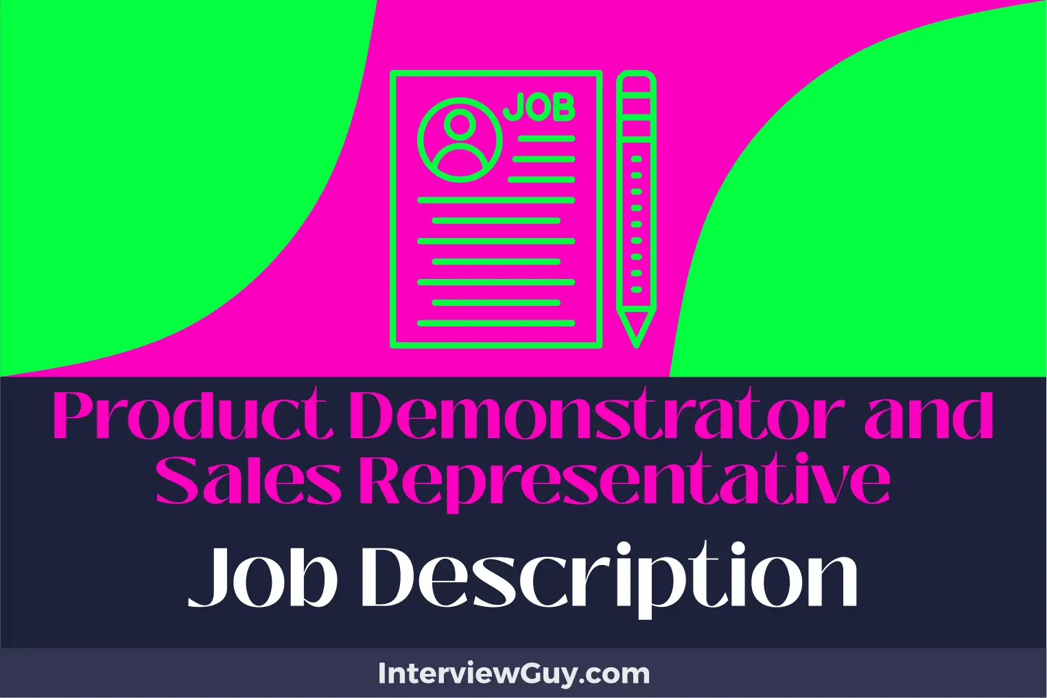 product demonstrator and sales representative job description
