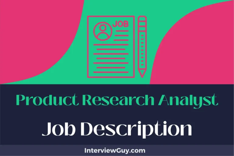 product research analyst job description