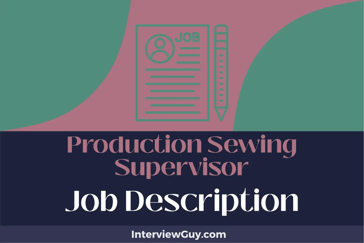 production sewing supervisor job description