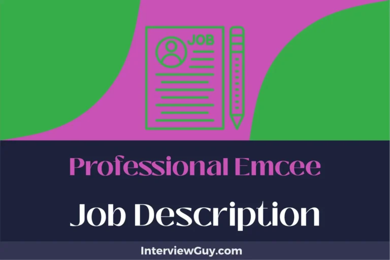 professional emcee job description