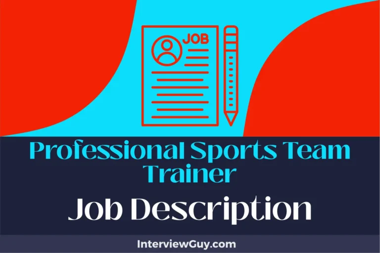 professional sports team trainer job description