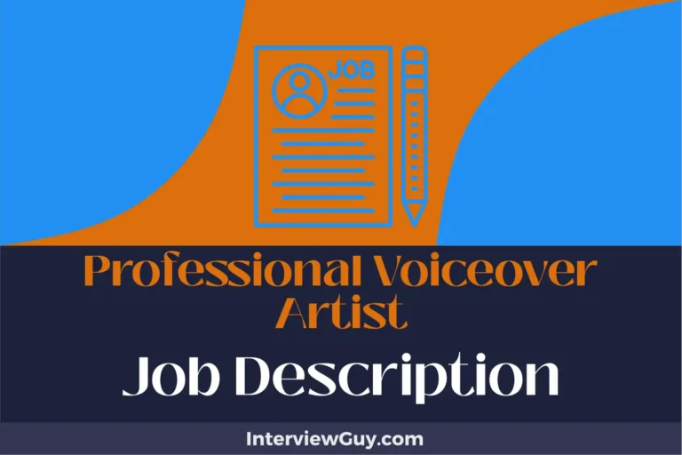 professional voiceover artist job description
