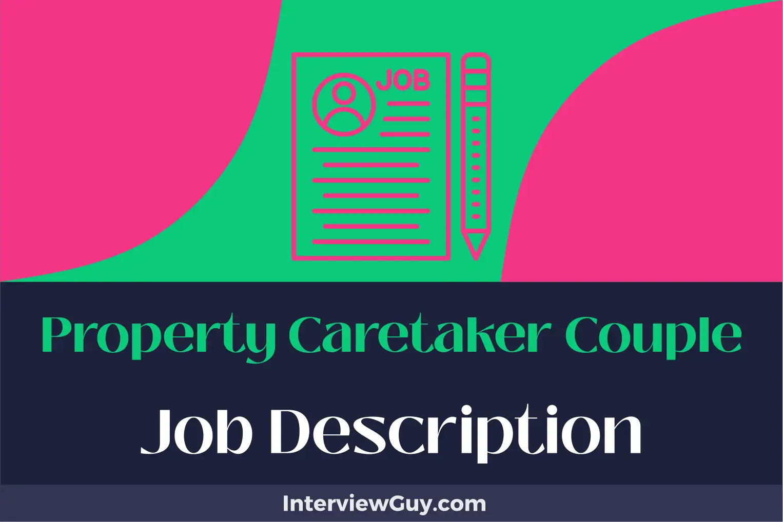 property caretaker couple job description