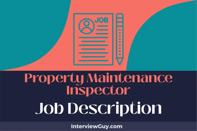 property maintenance inspector job description