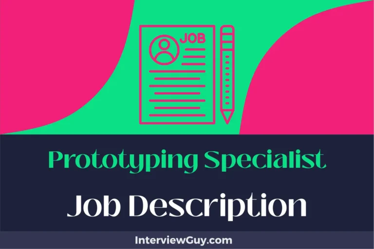 prototyping specialist job description