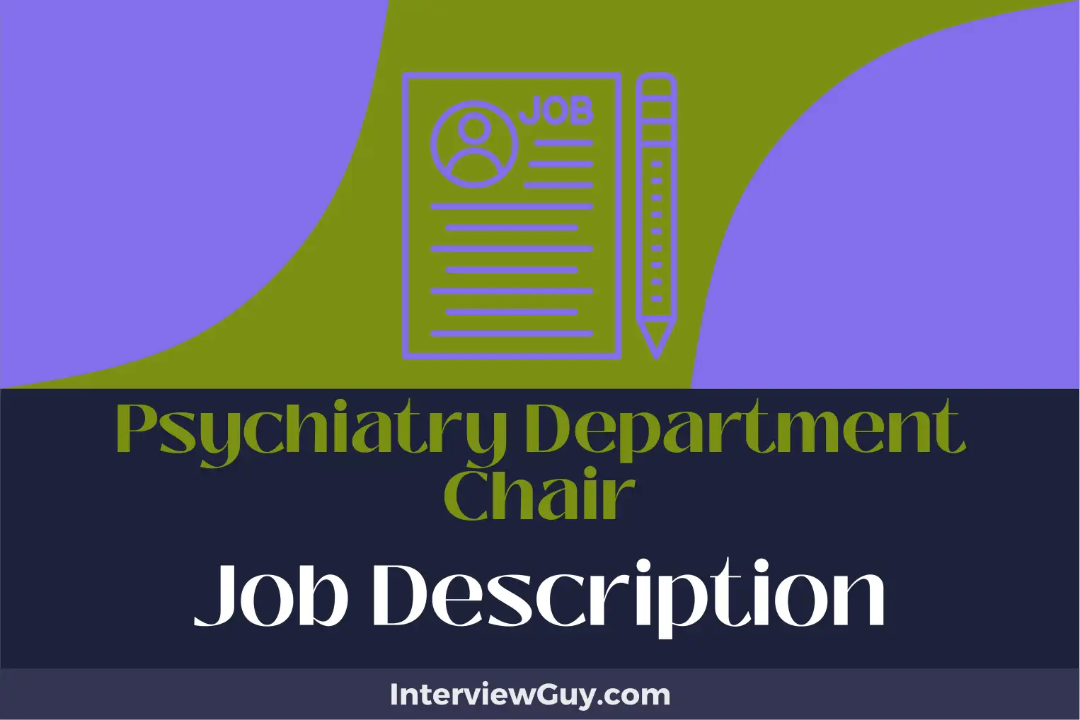 psychiatry department chair job description
