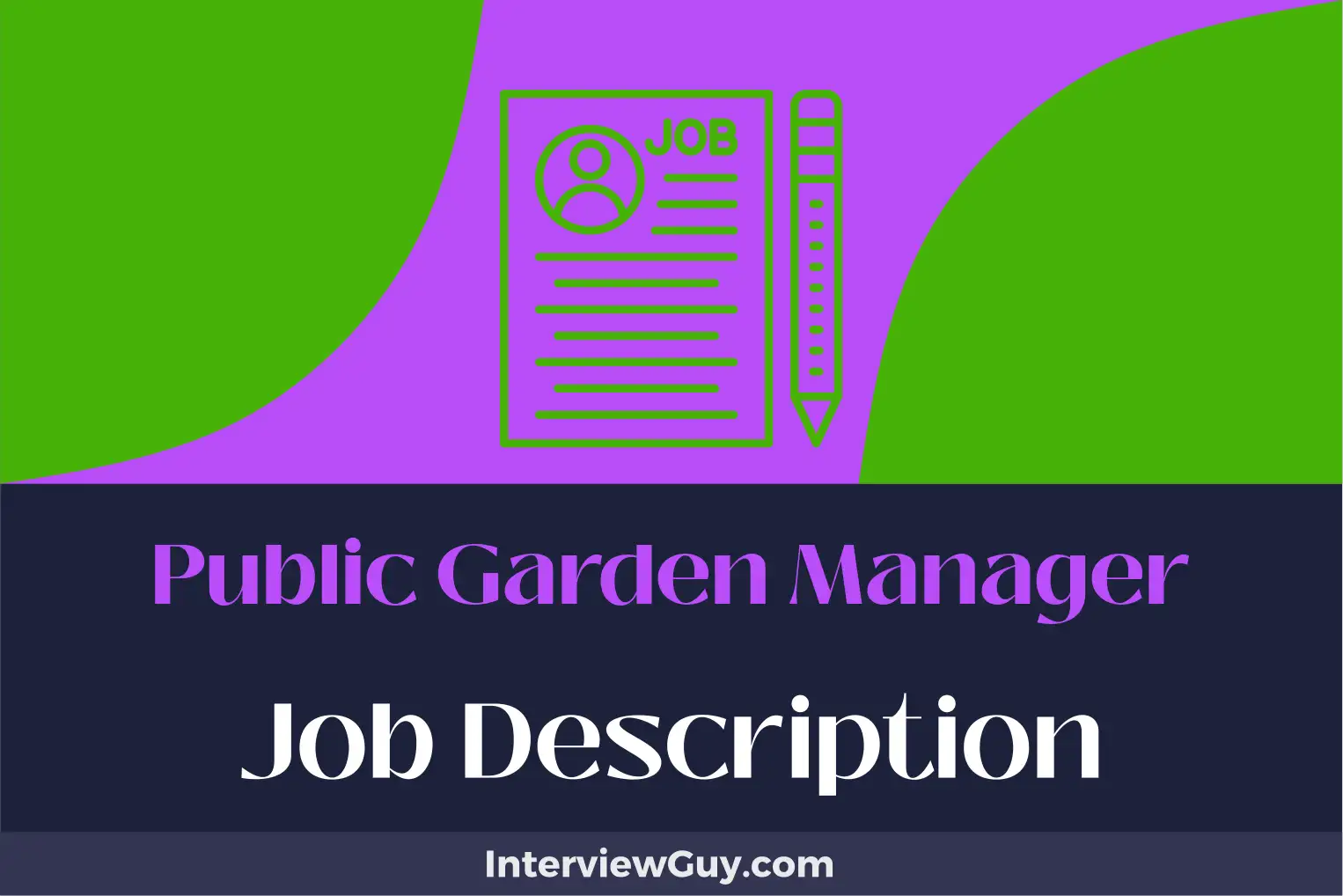 public garden manager job description