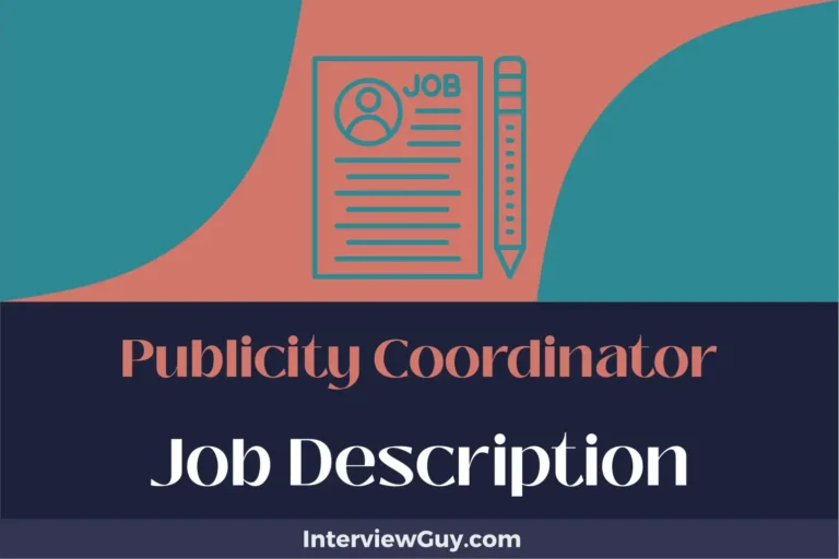 publicity coordinator job description