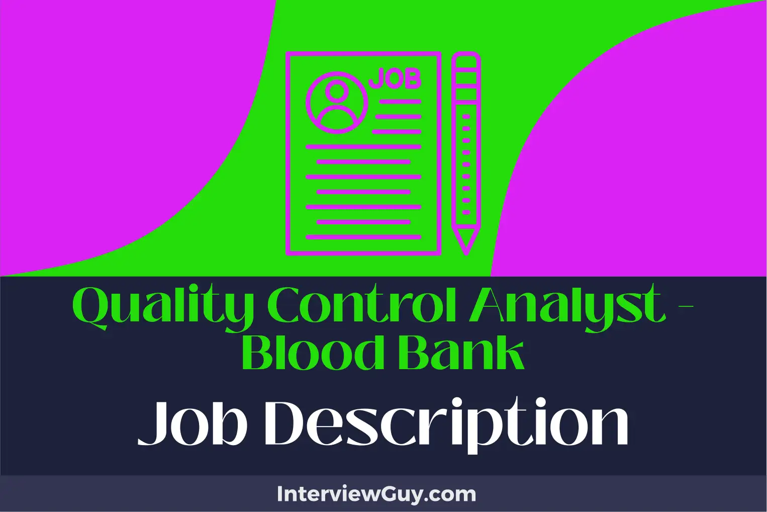 quality control analyst - blood bank job description